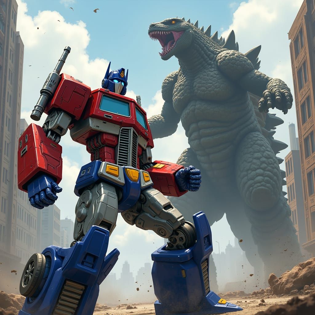 Epic Battle: Optimus Prime Versus Godzilla