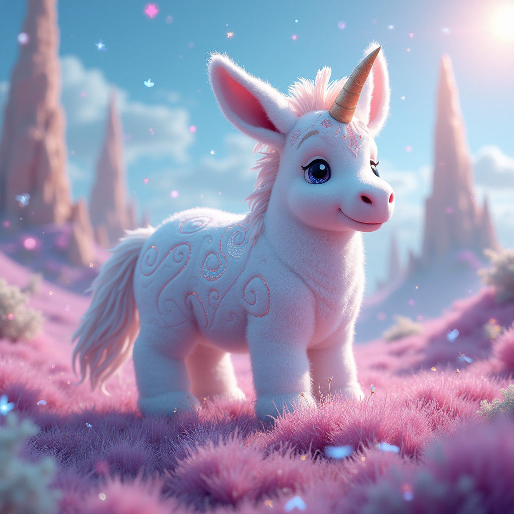 Iridescent Marshmallow Donkey in Dreamscape