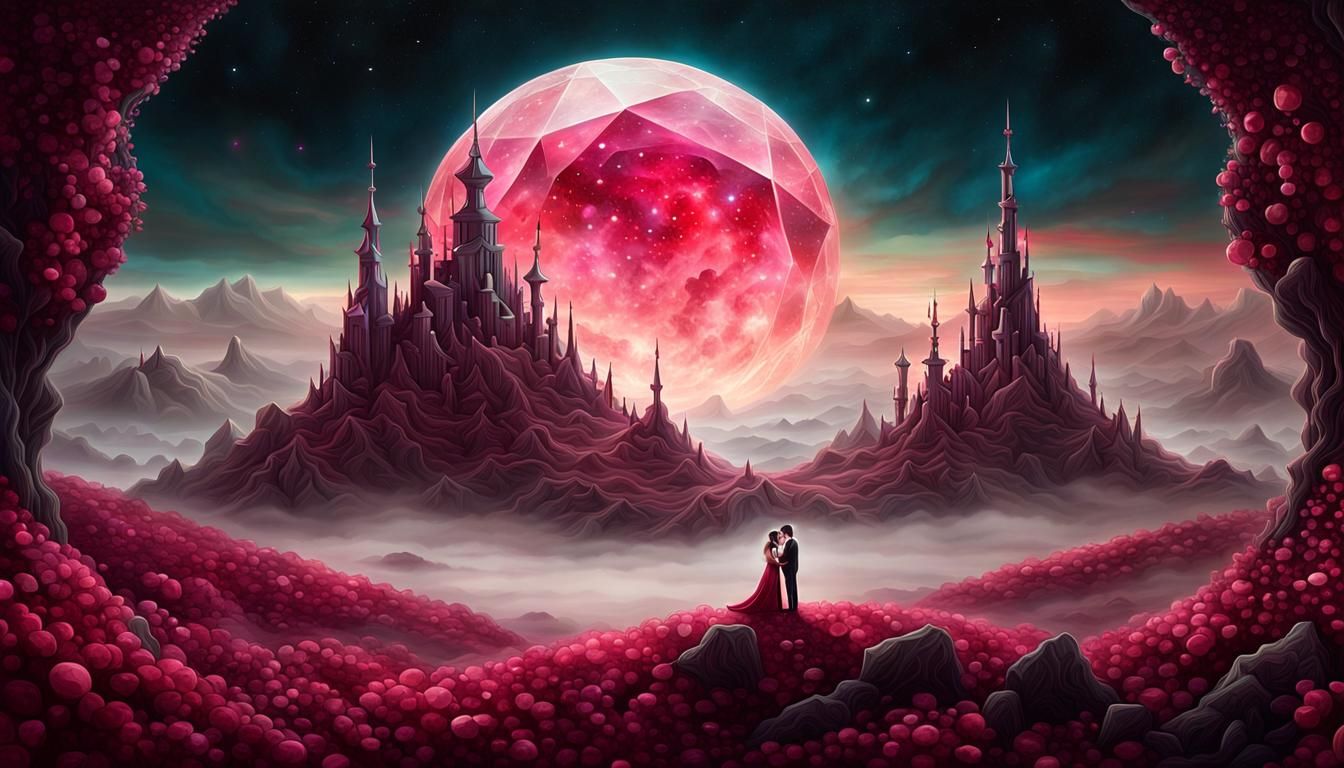 Ethereal Diamonds, Rubies, and Quartz Crystal Wilderness