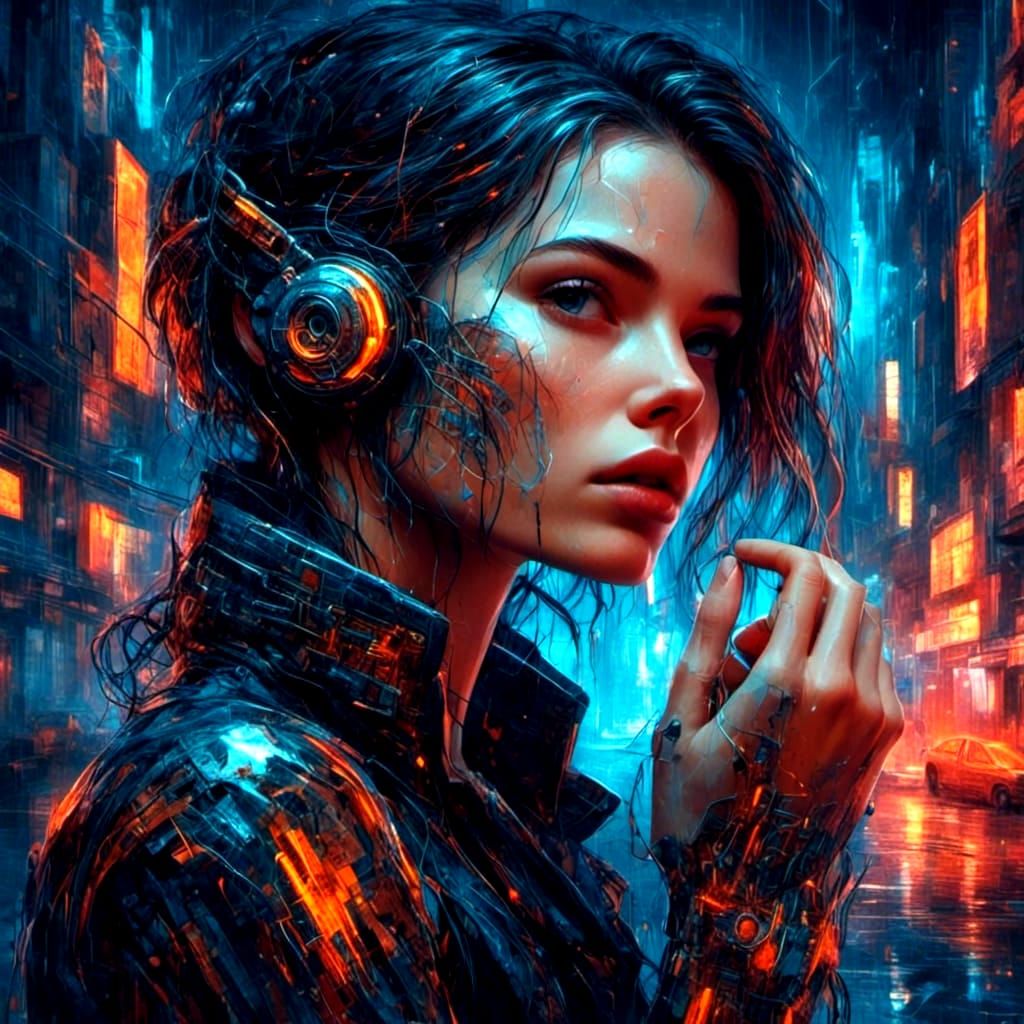 Abstract Surrealist Composition with Vibrant Colors