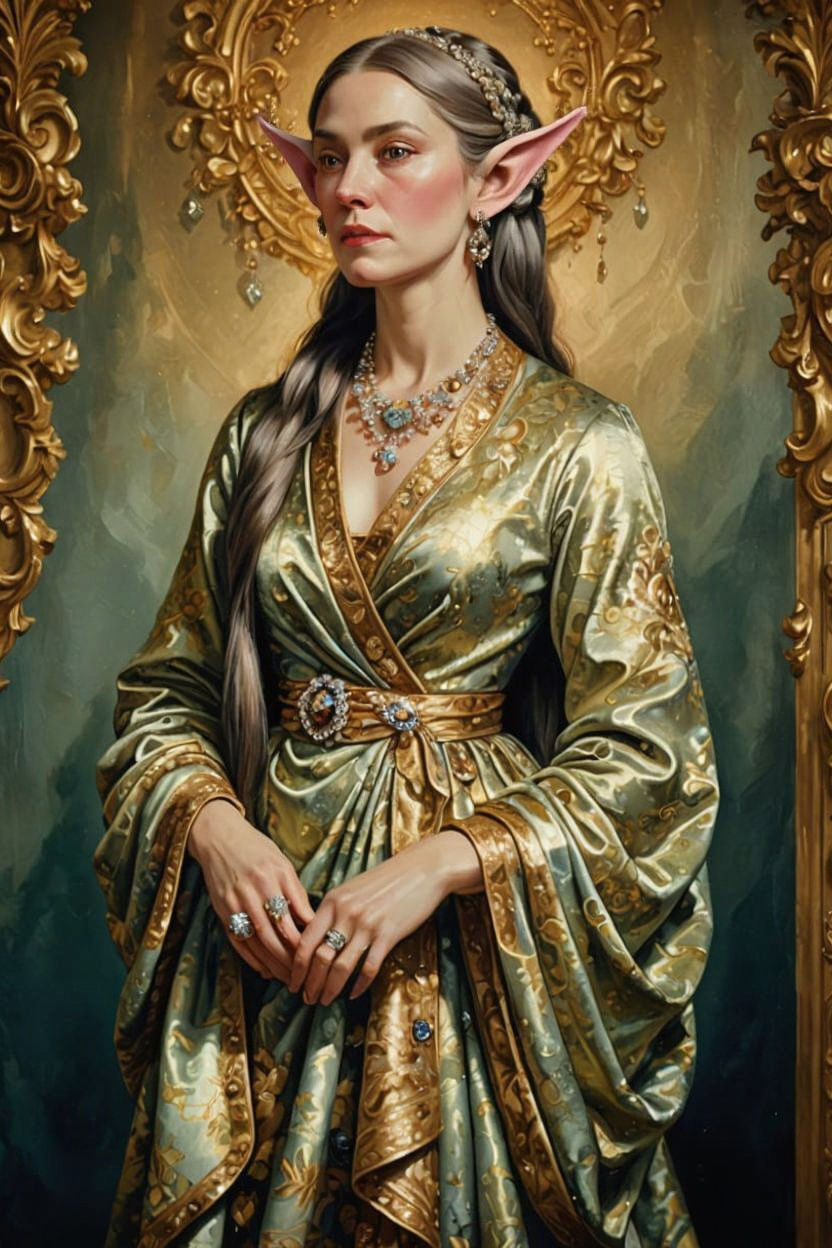 Noblewoman Wrapped in Jewels and Fur