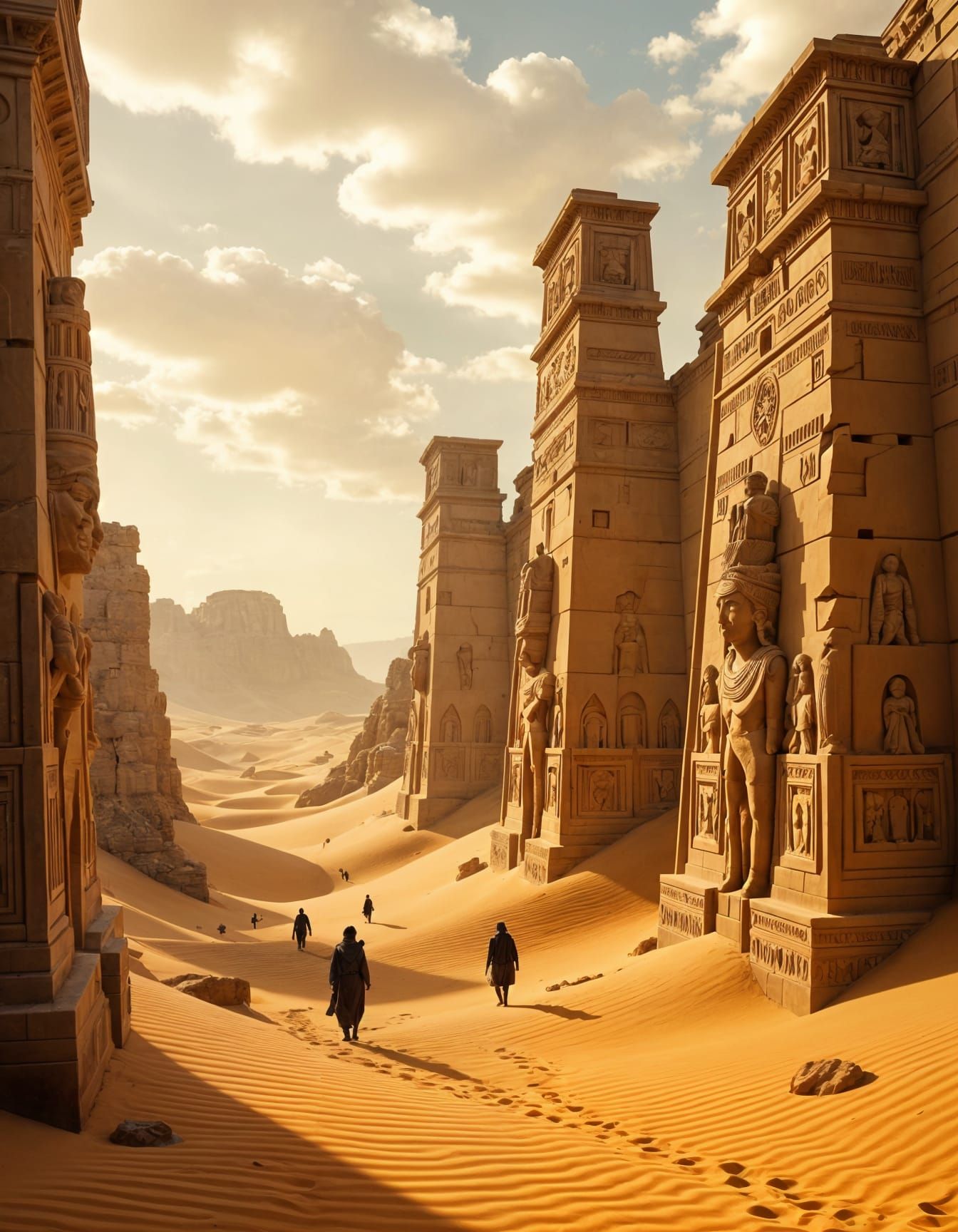 Ancient Desert City Revealed by Winds