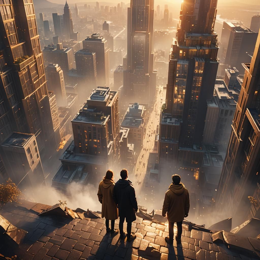 Newly Rebuilt Cityscape in Digital Art Style