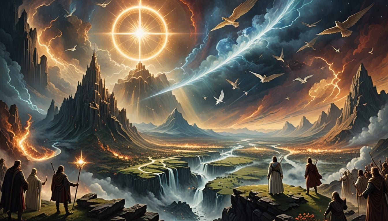 Biblical Heaven in Ethereal Light