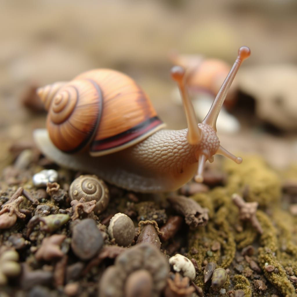 Curious Snail Generated by AI