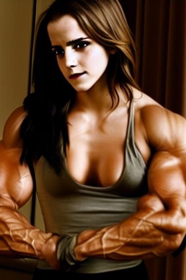 Extremely Muscular Female Bodybuilder with Ripped Physique