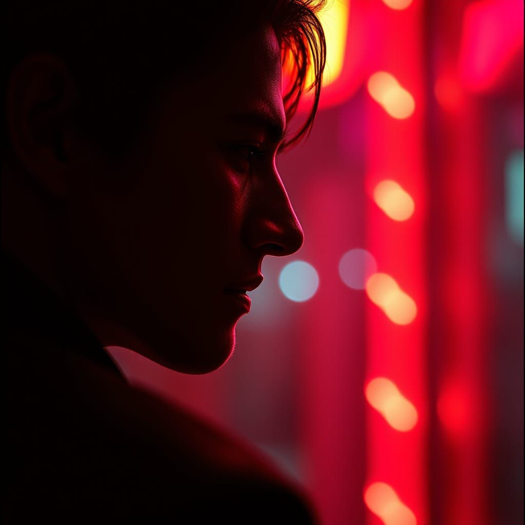 Cyberpunk Portrait in Neon Haze