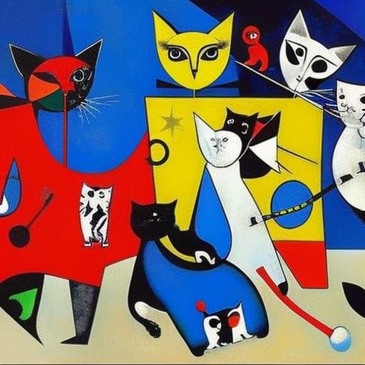 Surreal Cat Puppet Show Inspired by Masters