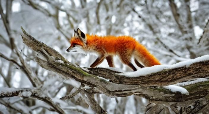 Crystal Fox in Winter Wonderland: Macro Photography