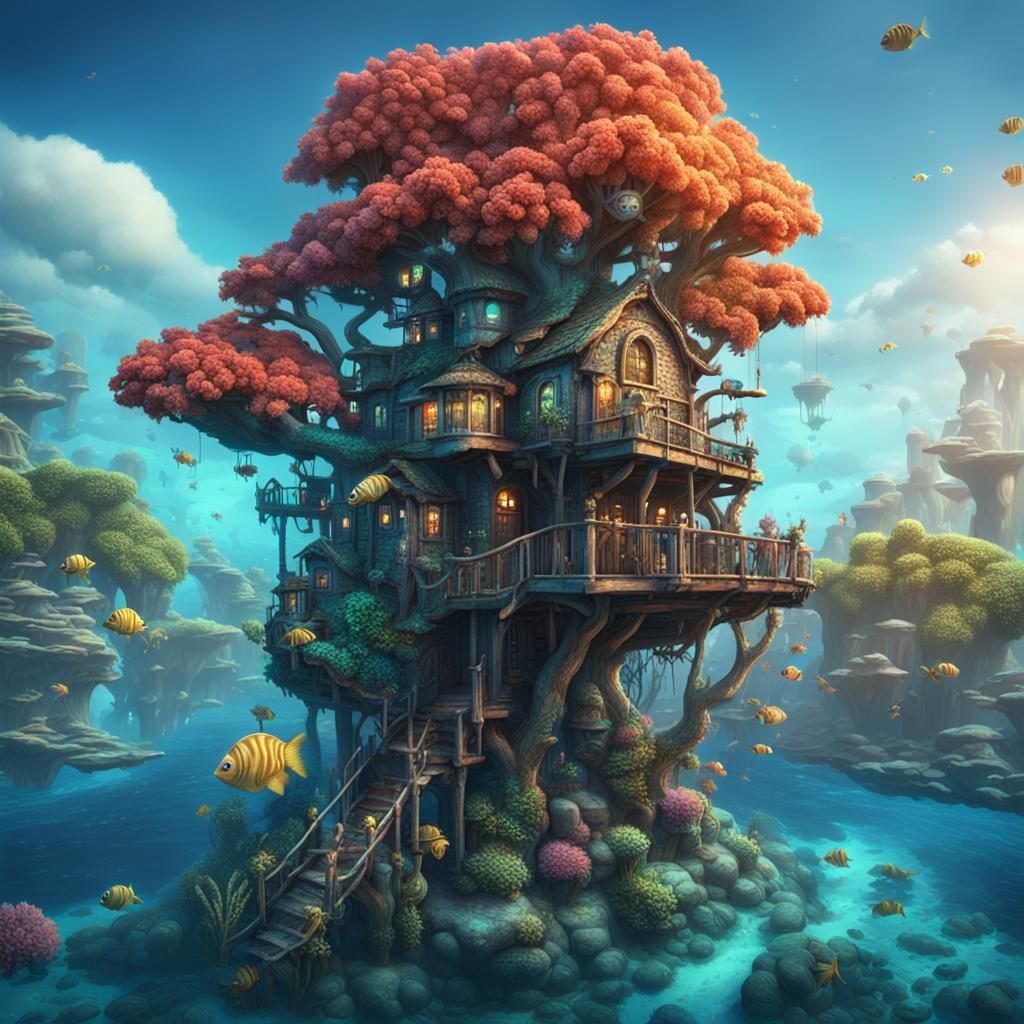 AQUA MARINE TREE HOUSE!