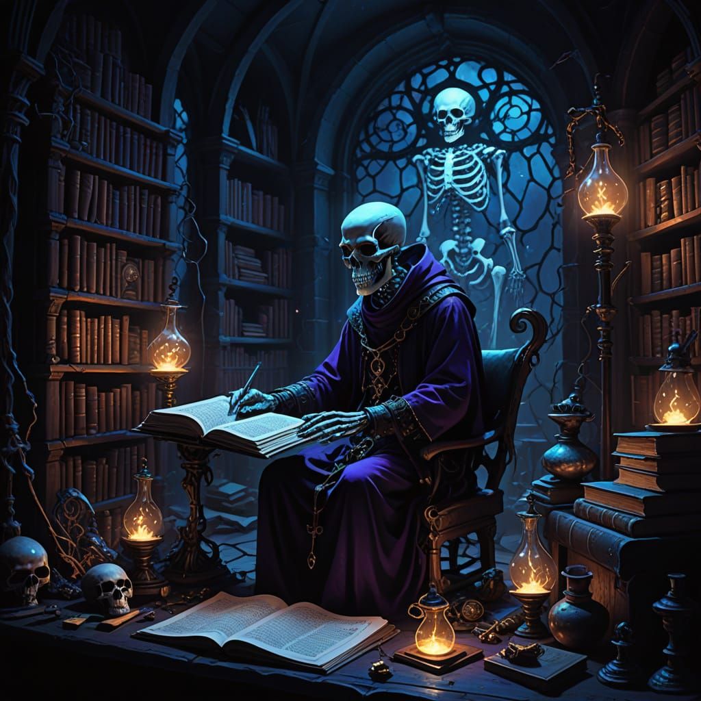 Alchemist's Study Under Blacklight