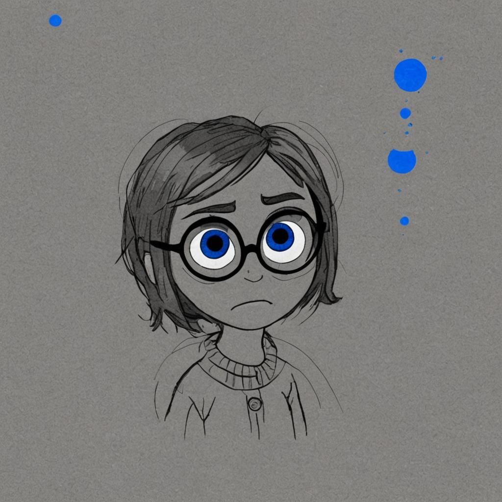 Abstract Depiction of Sadness from Inside Out