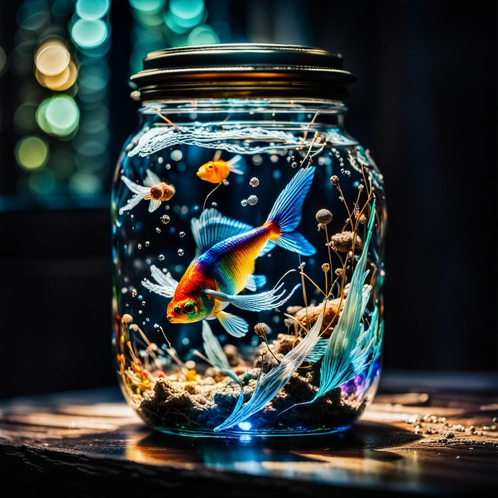 Glass Jar of Summer Memories: Faberge-Inspired Art