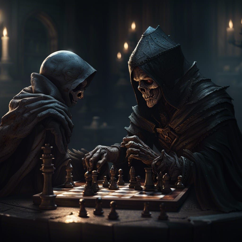 Death Plays Chess: Dark Fantasy Concept Art