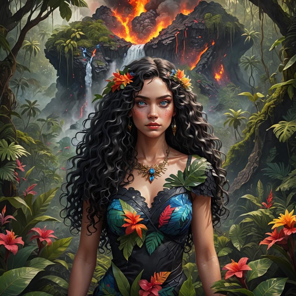 Tropical Rainforest Woman: Fantasy Concept Art