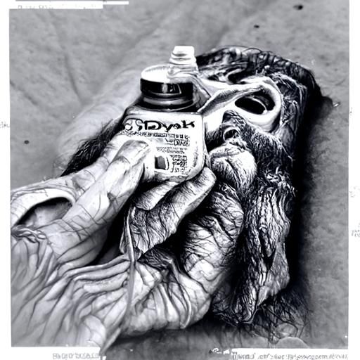 Detailed Charcoal Drawing of Mankind's Last Hope