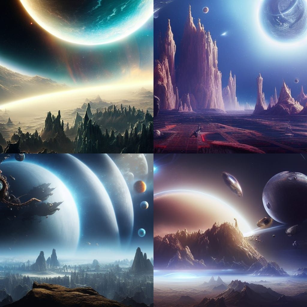 Epic Space Kingdom: Dramatic Digital Matte Painting