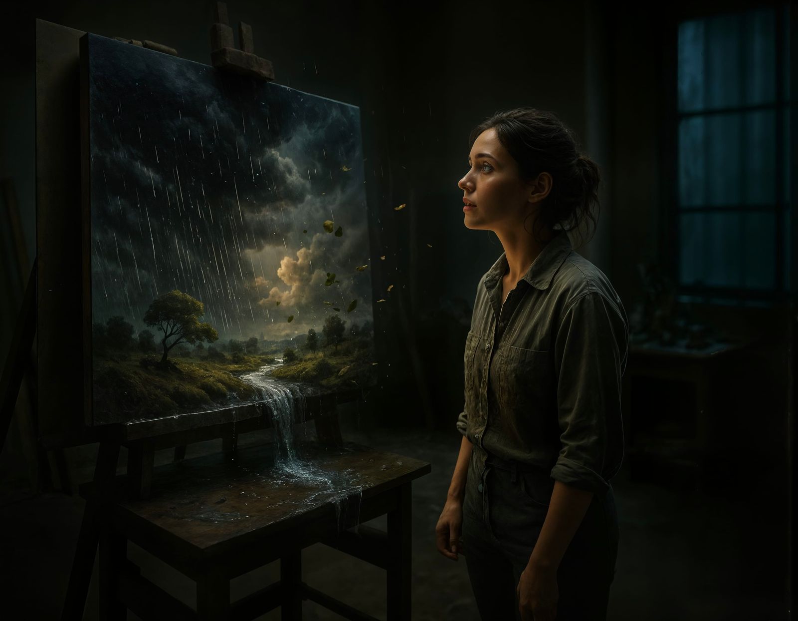 Artist's Studio Transformed by Magical Realism