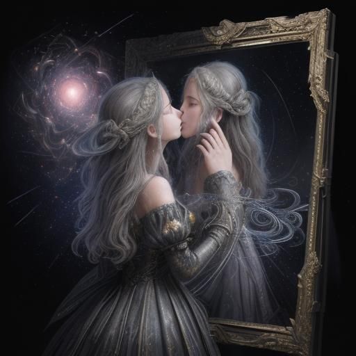 Surreal Dreamscape: Stars, Storms, and Kisses