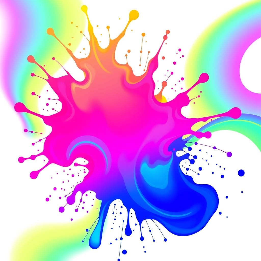 Vibrant Color Splash Pattern in Gay Pride Colors