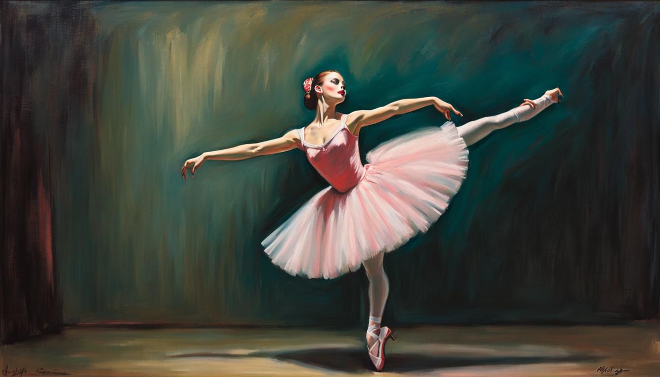 Vampire Ballerina in Degas-Inspired Pastel Style