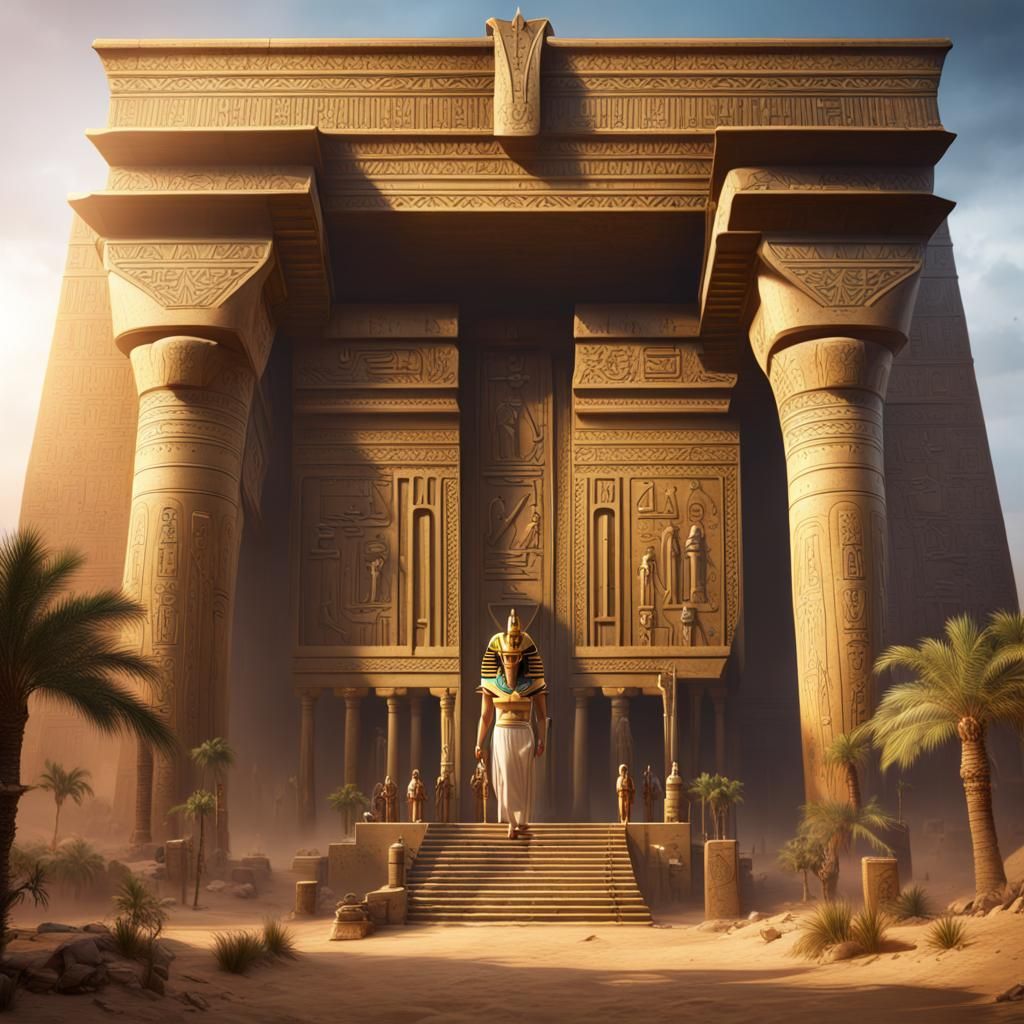 Ancient Egyptian Kingdom: Detailed Matte Painting