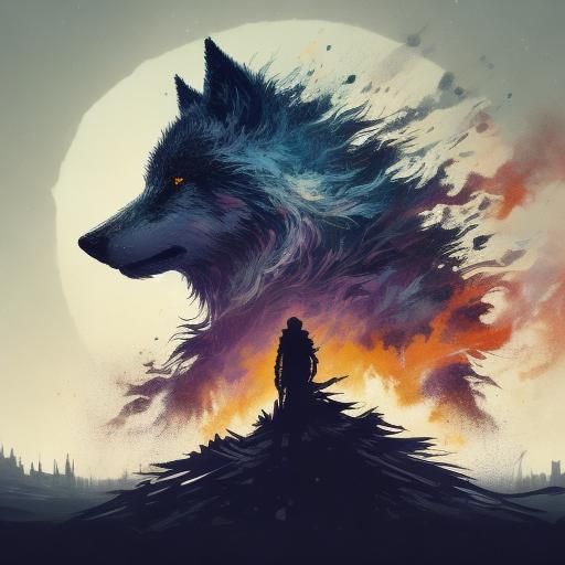 Wolves in Dark Fantasy Style
