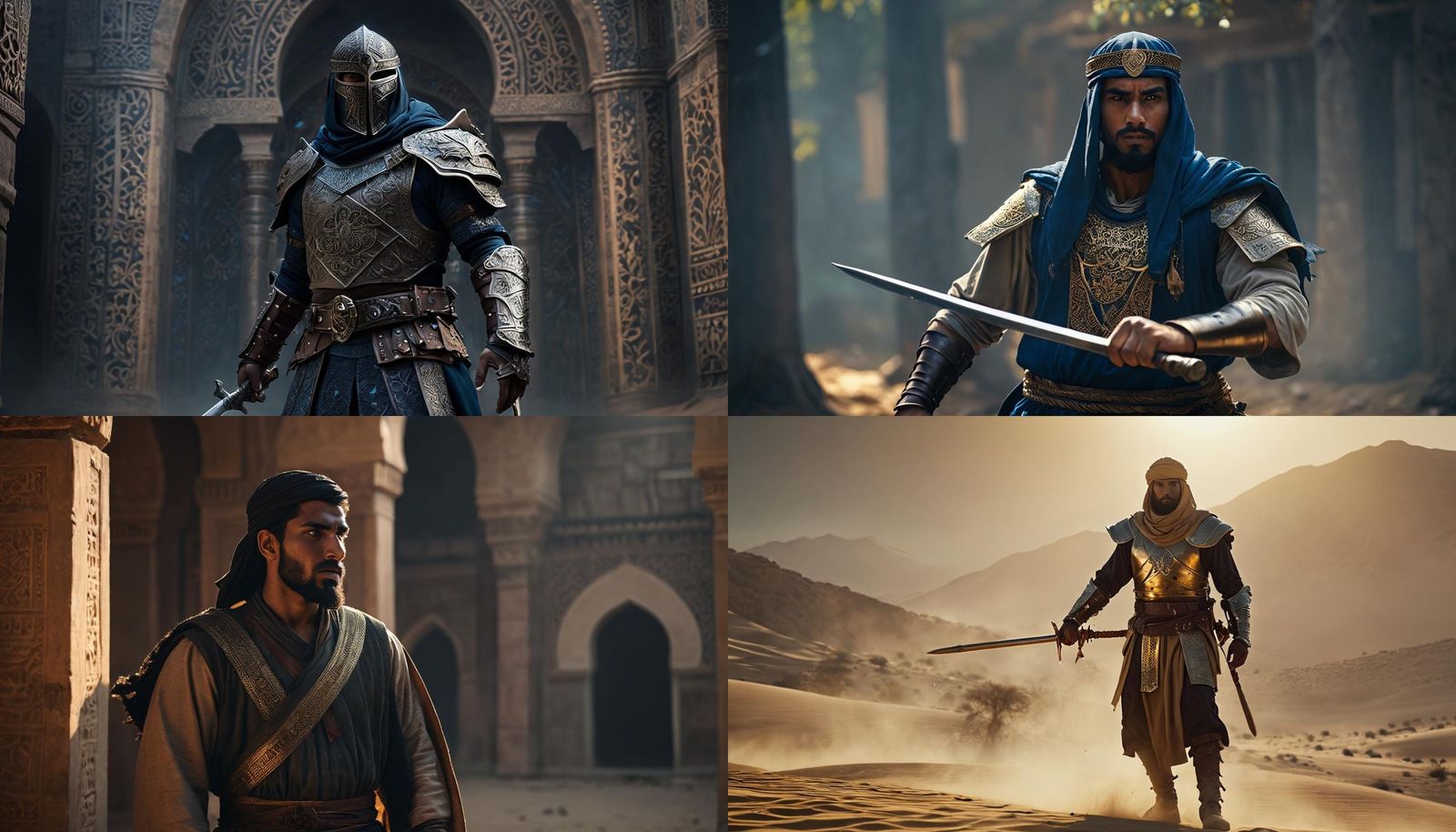 Epic Mythical Warrior Confronts Evil: Cinematic Film Still