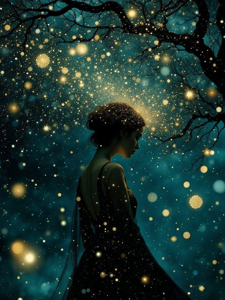 Ethereal Celestial Being Radiates Stardust