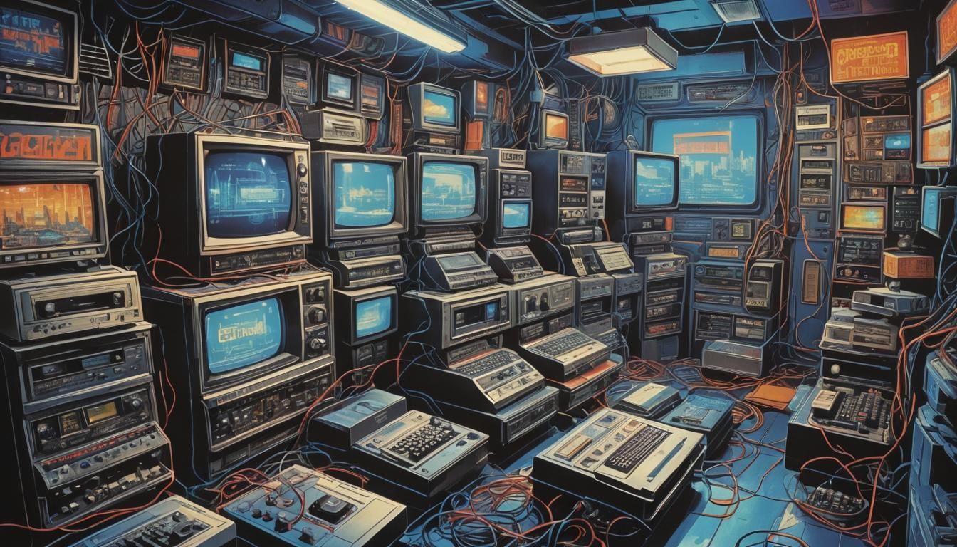 Inside a 1976 VCR: Neon and Electronics