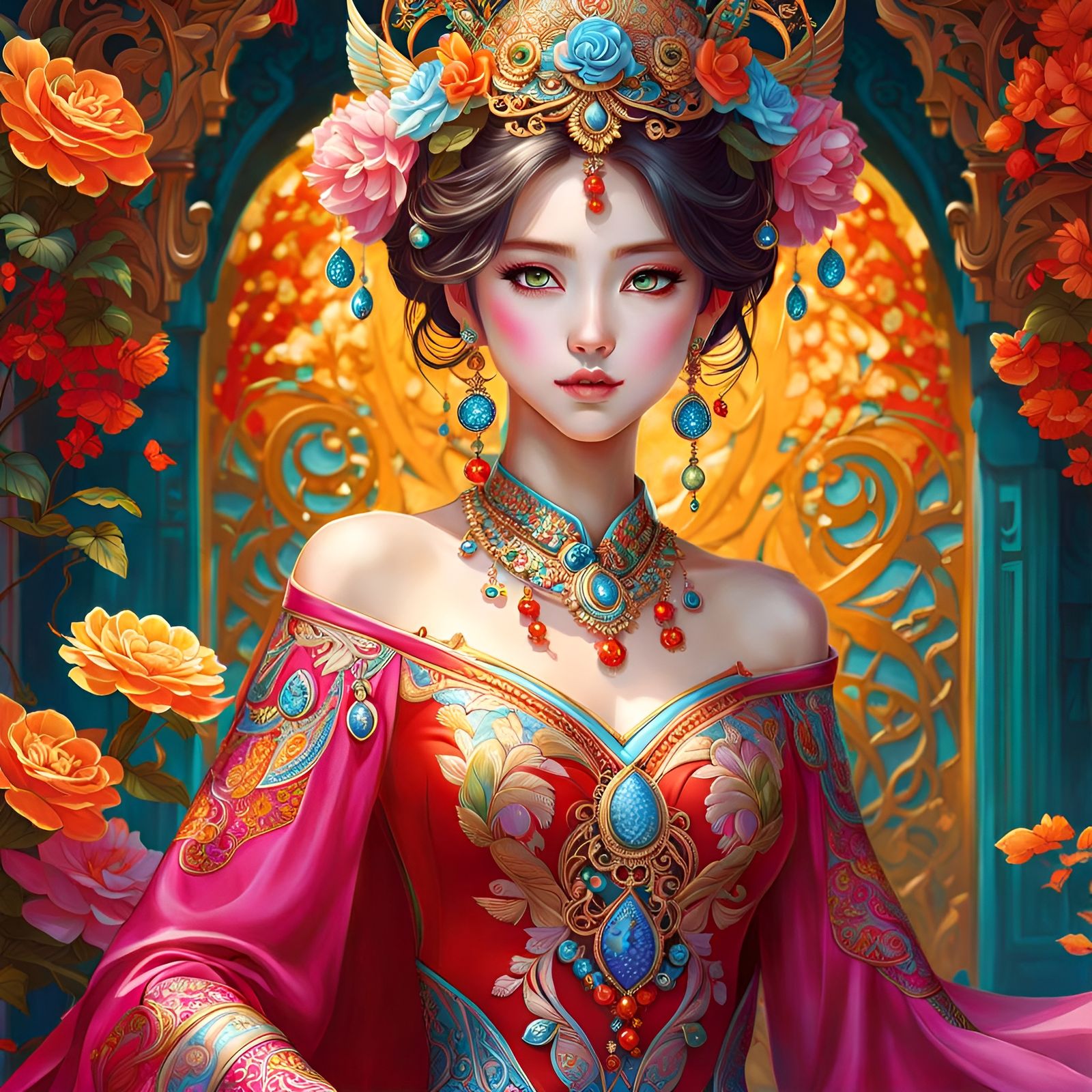 Fantasy Girl Portrait in Fairy Tale Style