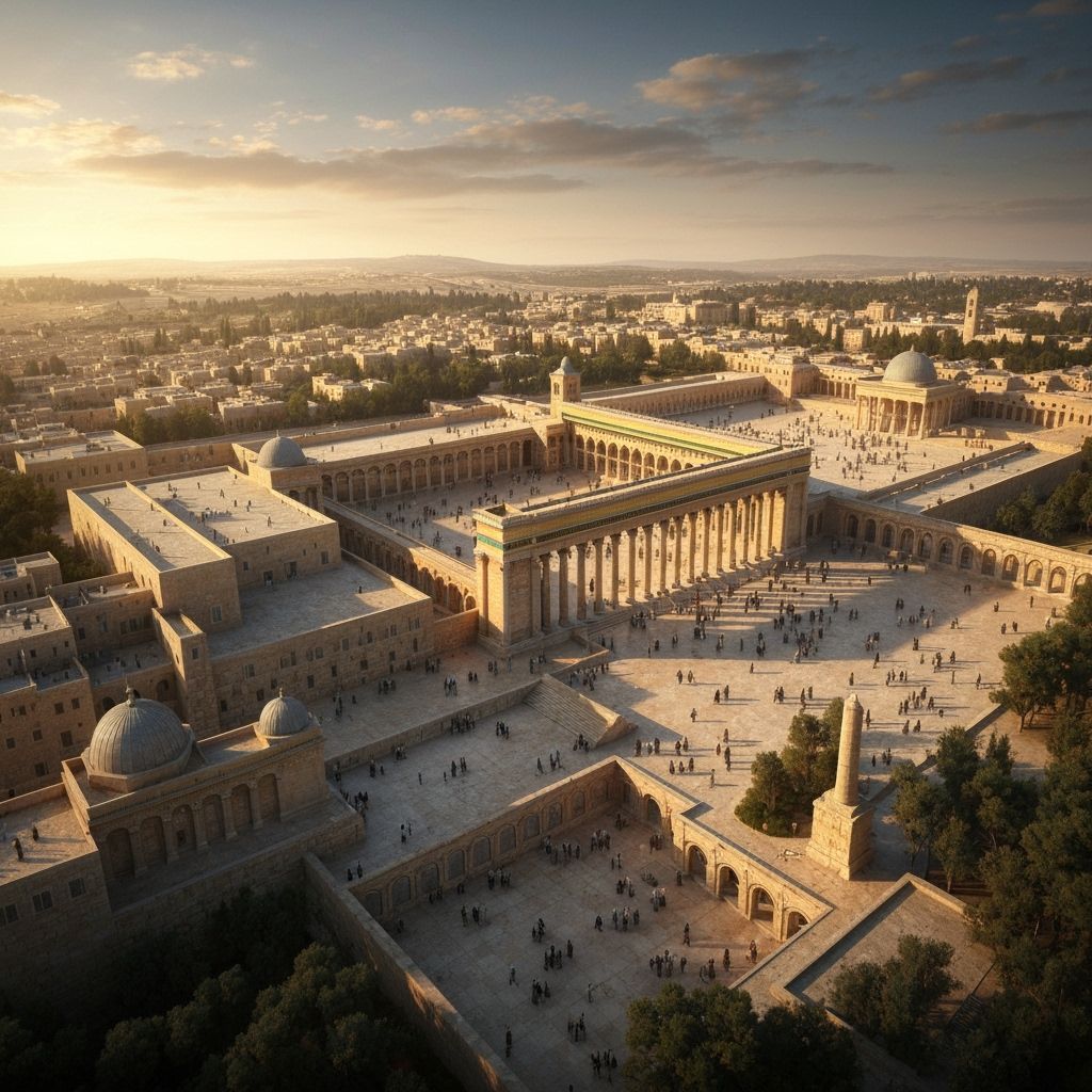 Breathtaking Aerial View of the Second Jewish Temple in Jeru...