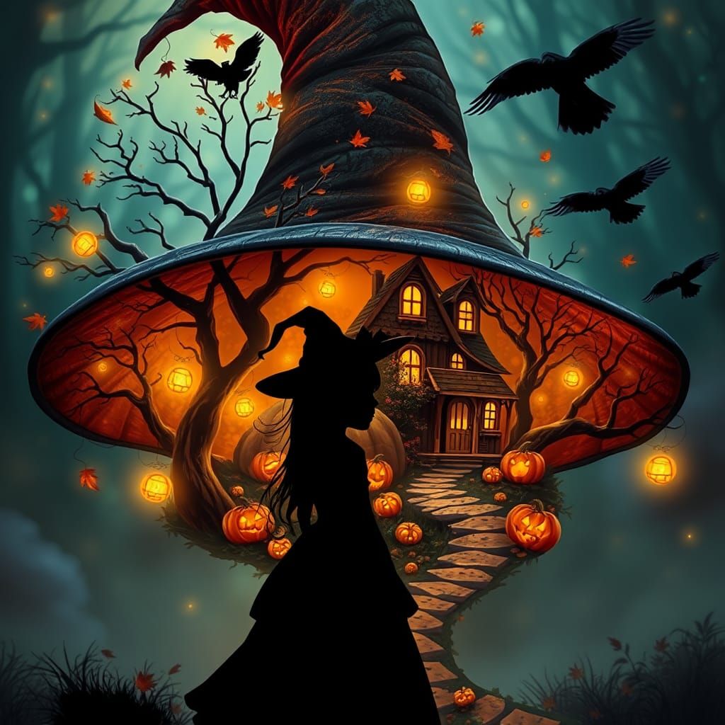 Enchanted Woodland Witch with Cottagecore Hat