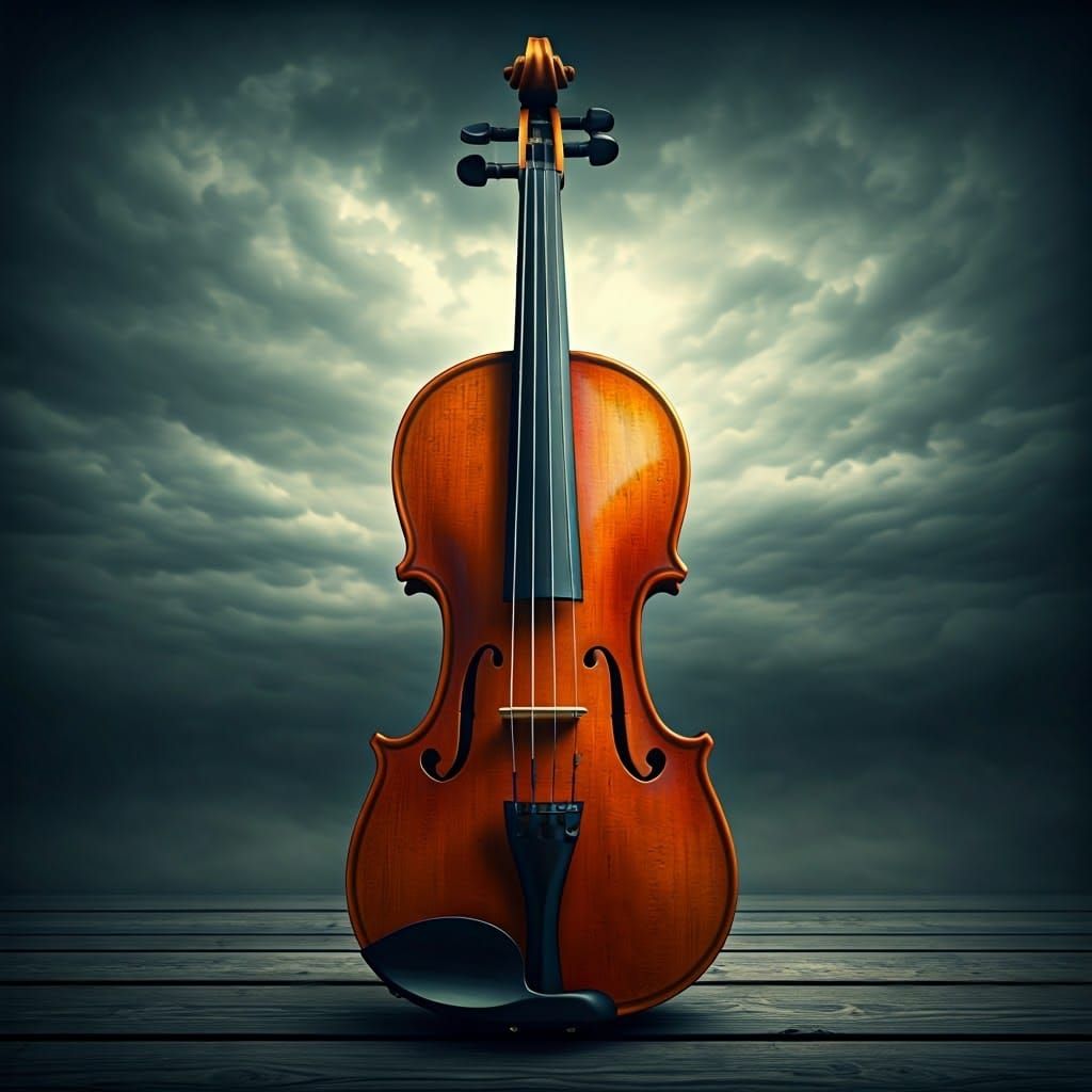 Dobermann Pinscher Transformed into a Violin