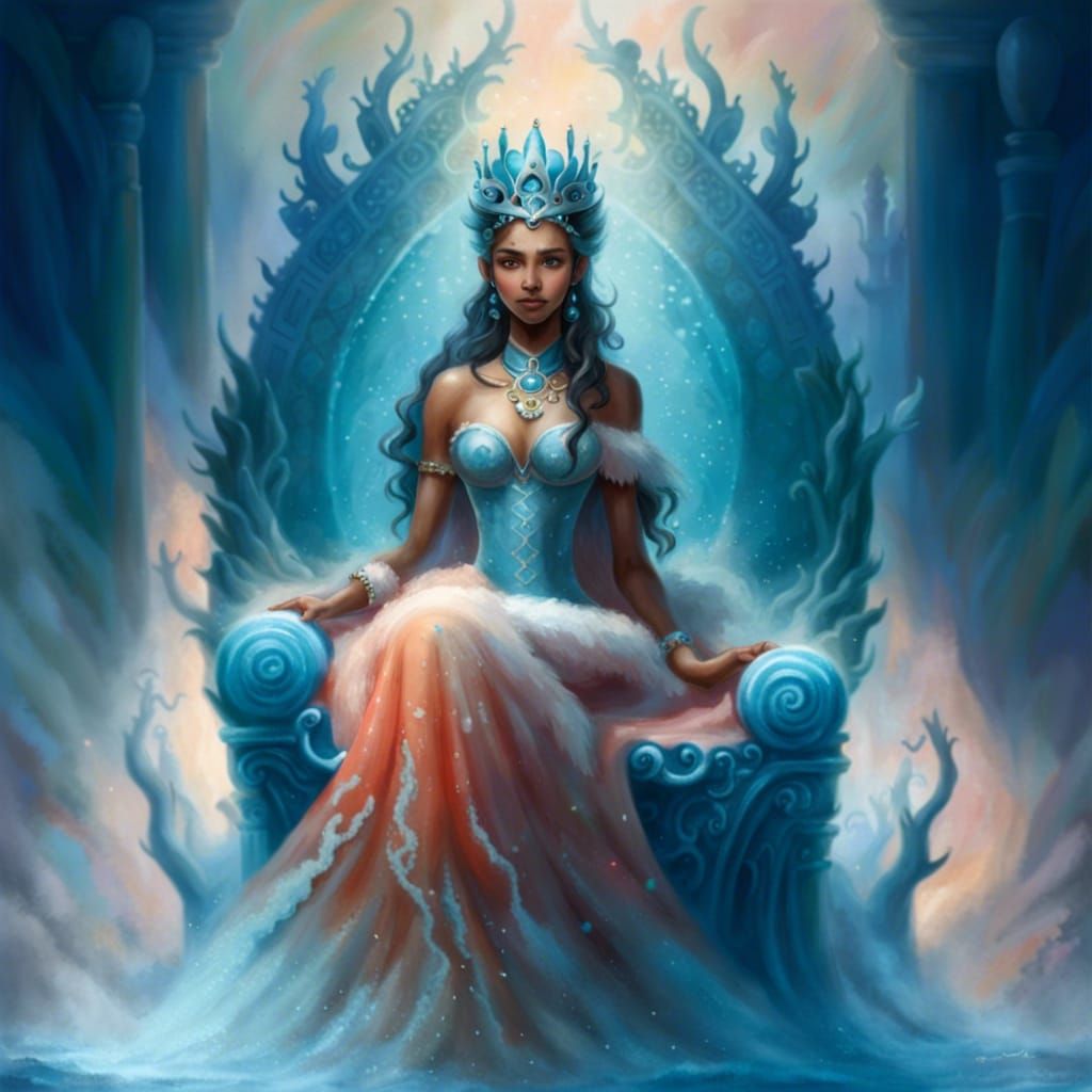 Water Goddess Katara on Coral Throne