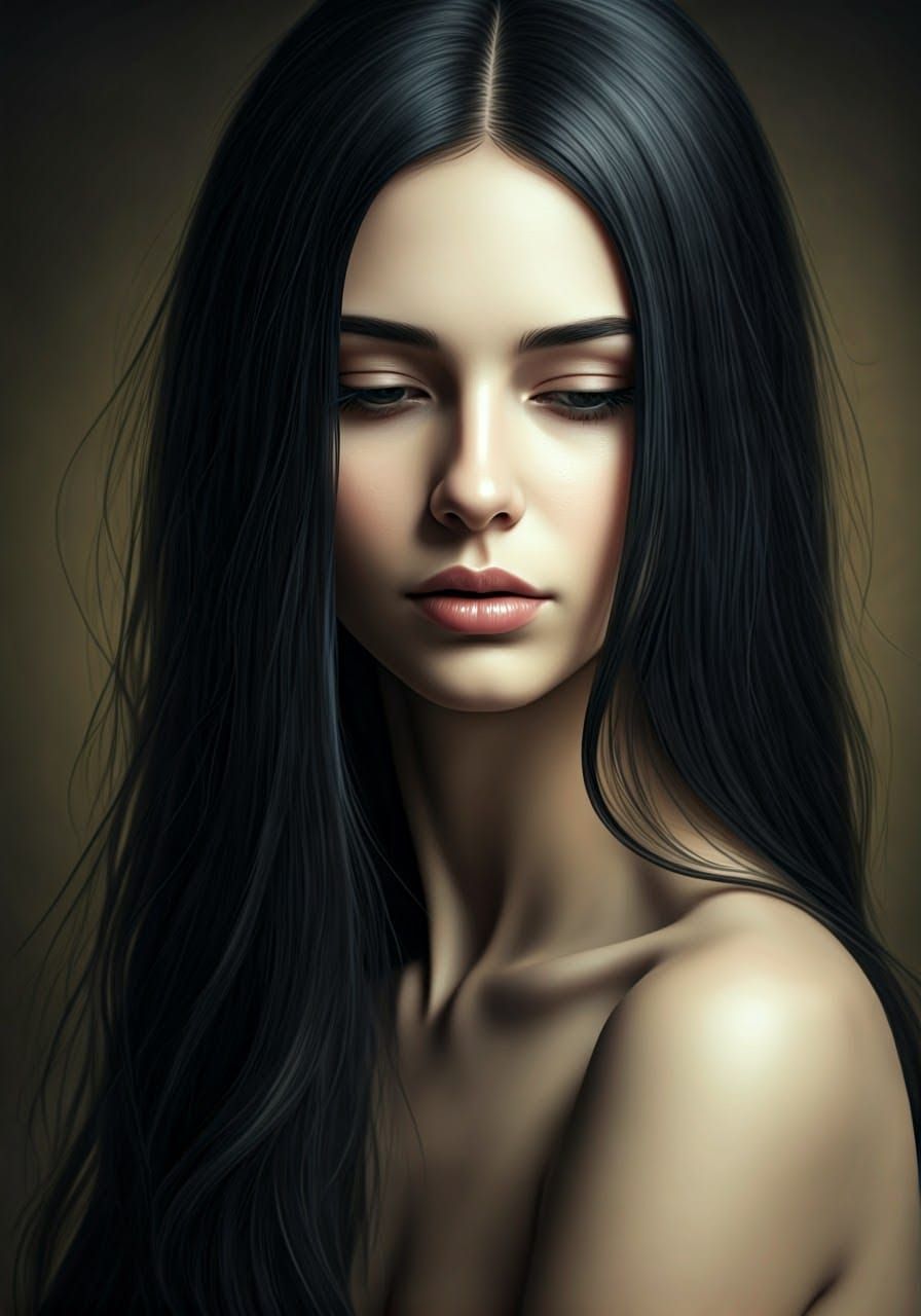 Ethereal Beauty in Pre-Raphaelite Style