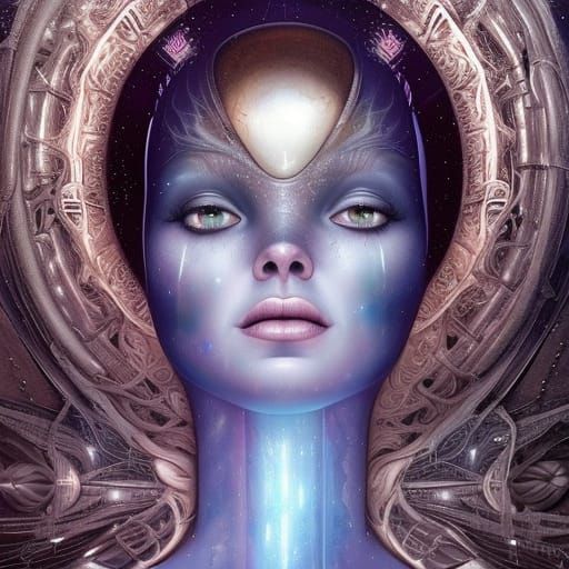 Alien Abduction Portrait Frozen in Time