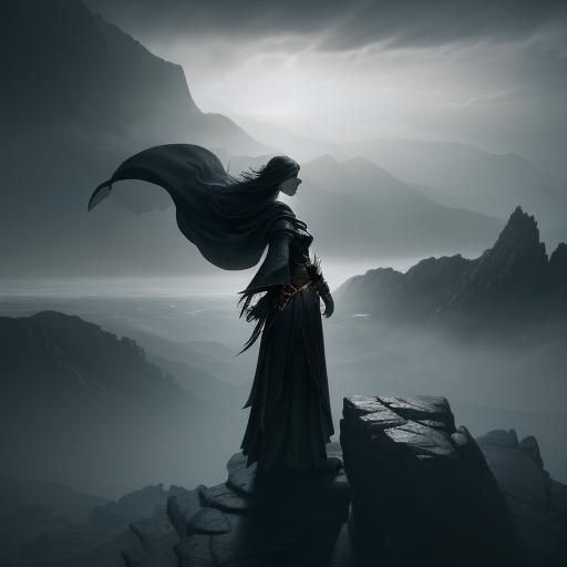 Sorceress Commands Elements in Mystical Realm