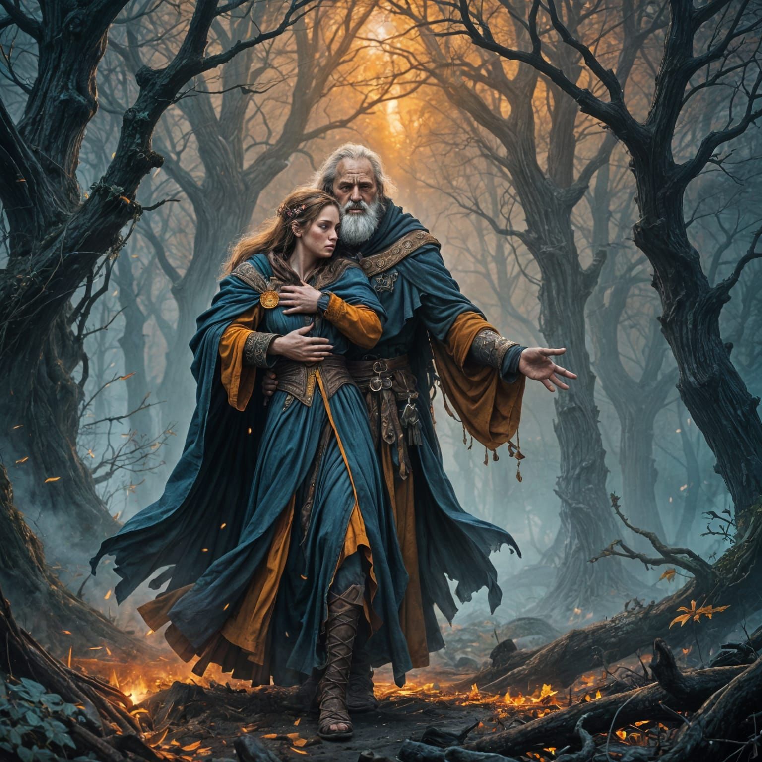 King Lear: Detailed Matte Painting in Deep Color