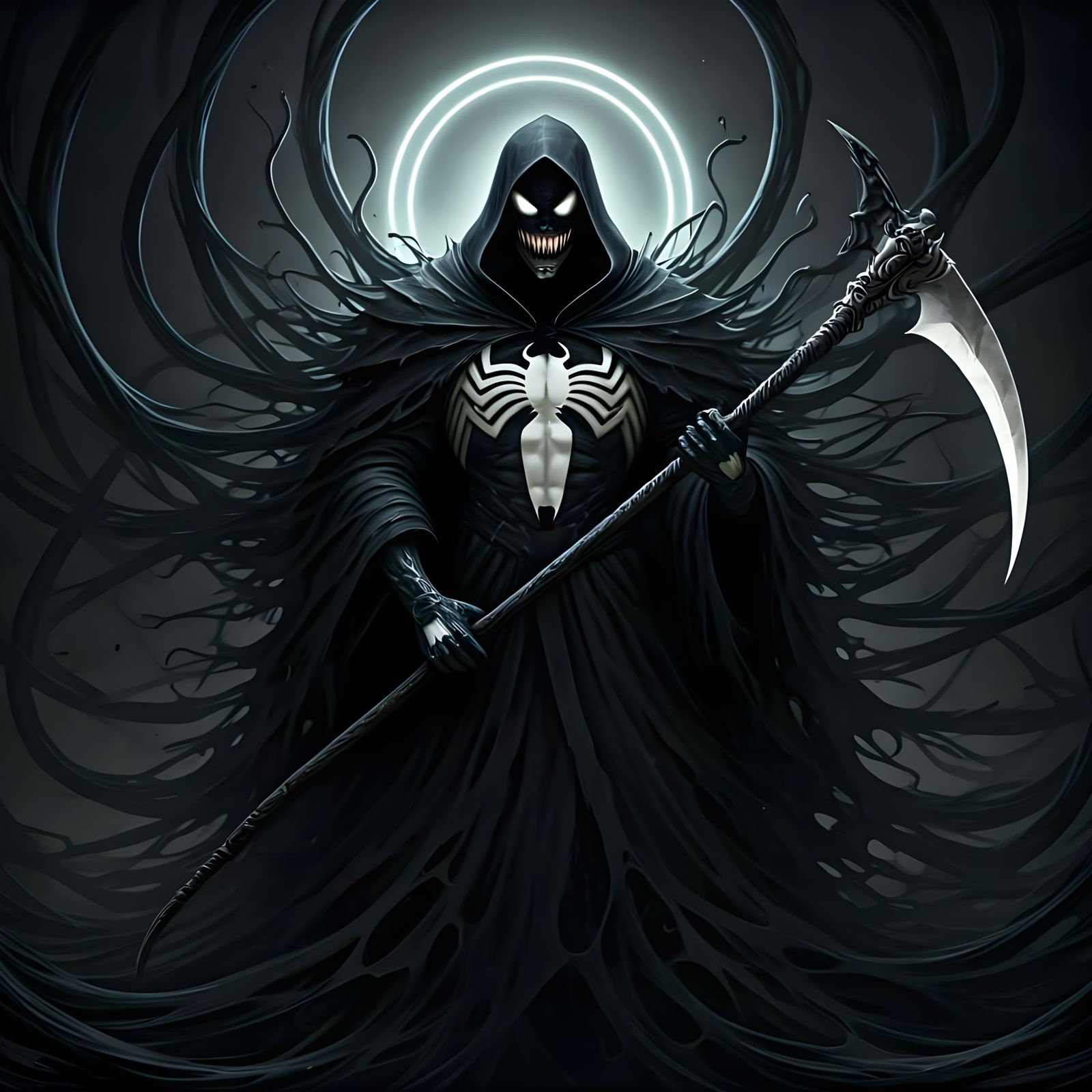 Venom Symbiote as the Grim Reaper