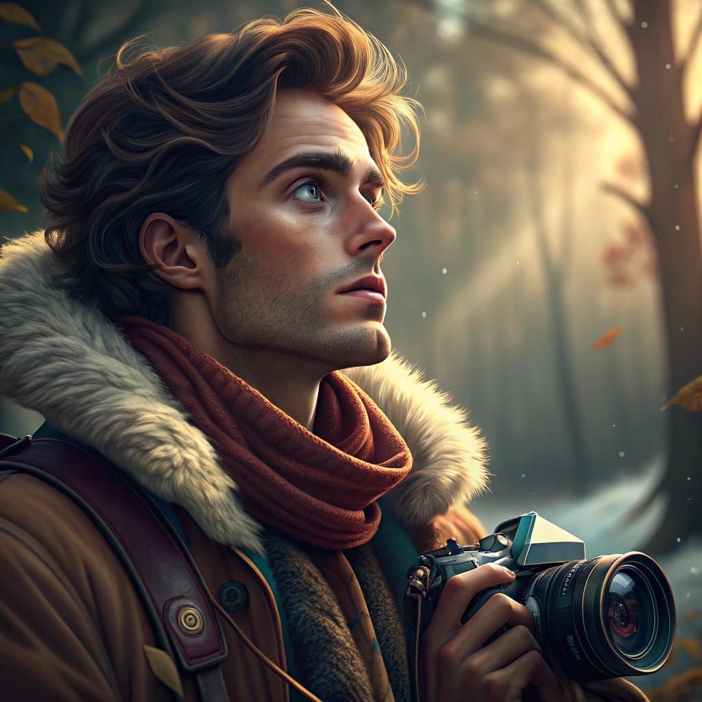 Vivid Autumn Landscape with Dramatic Natural Lighting