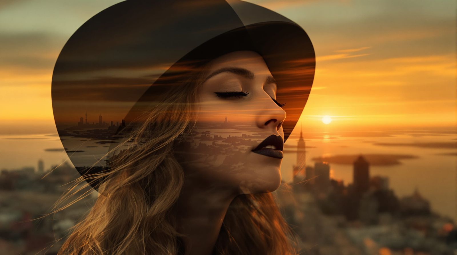 Dreamy Sunrise Portrait Inspired by Surrealist Art