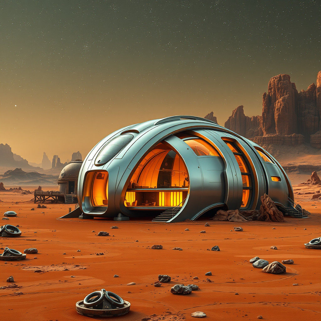 A space hotel on mars