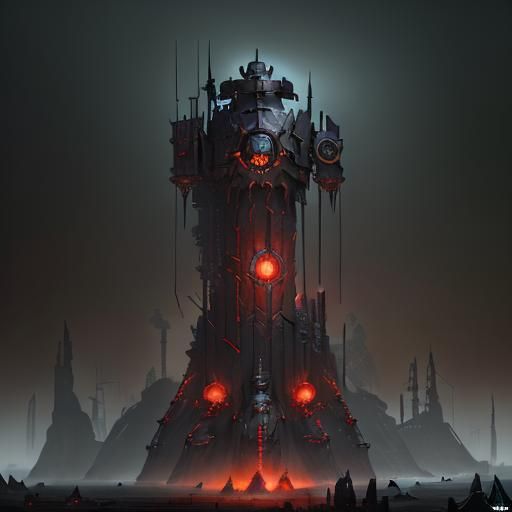 Necron Tombworld: Warhammer 40k Artstation Concept