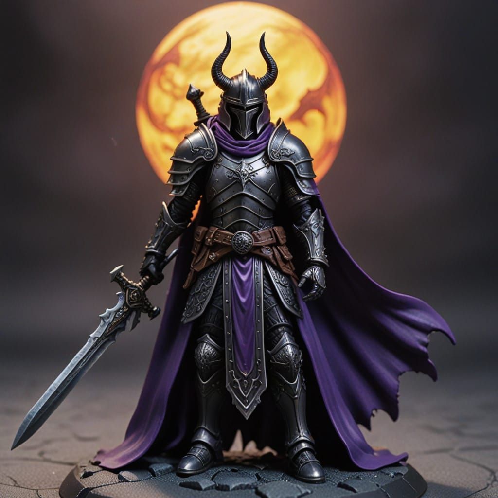 3D Plastic Miniature Warrior in Macro Photography