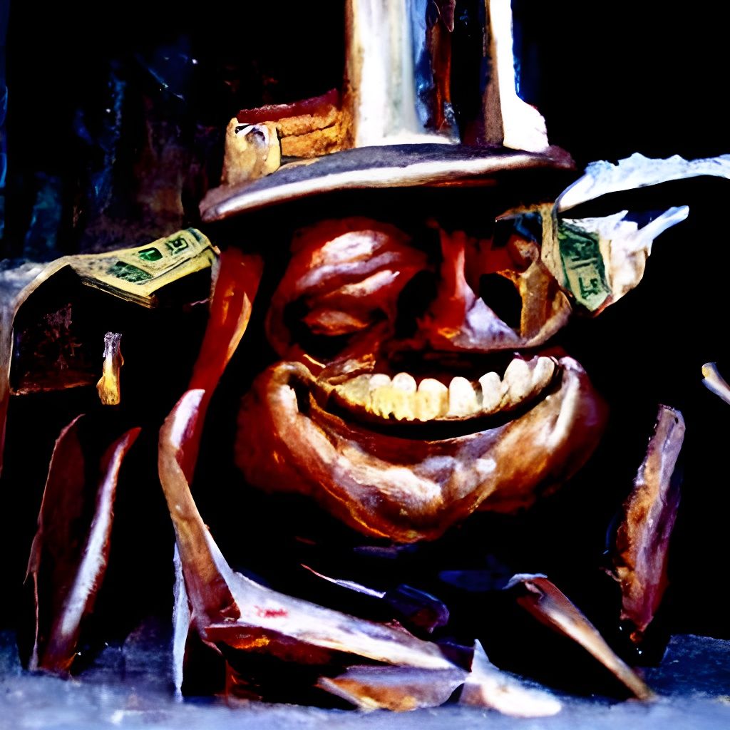 Greedy Man's Grin: Oil Painting Portrait