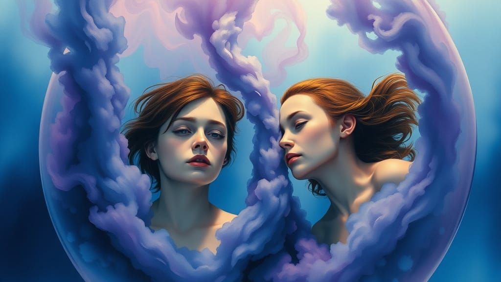 Dreamlike Fishbowl Scene in Rothko-Wyeth Style