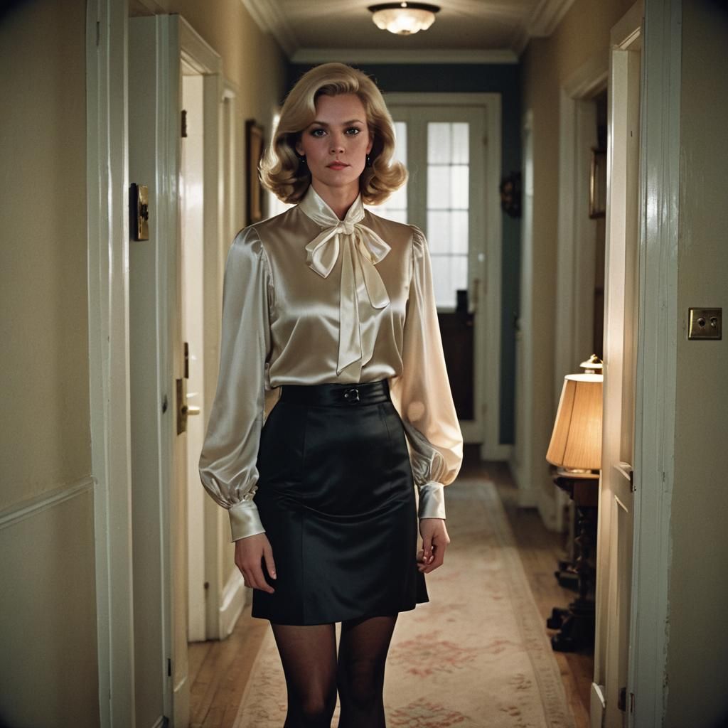 1970s Silhouette of Woman in Doorway