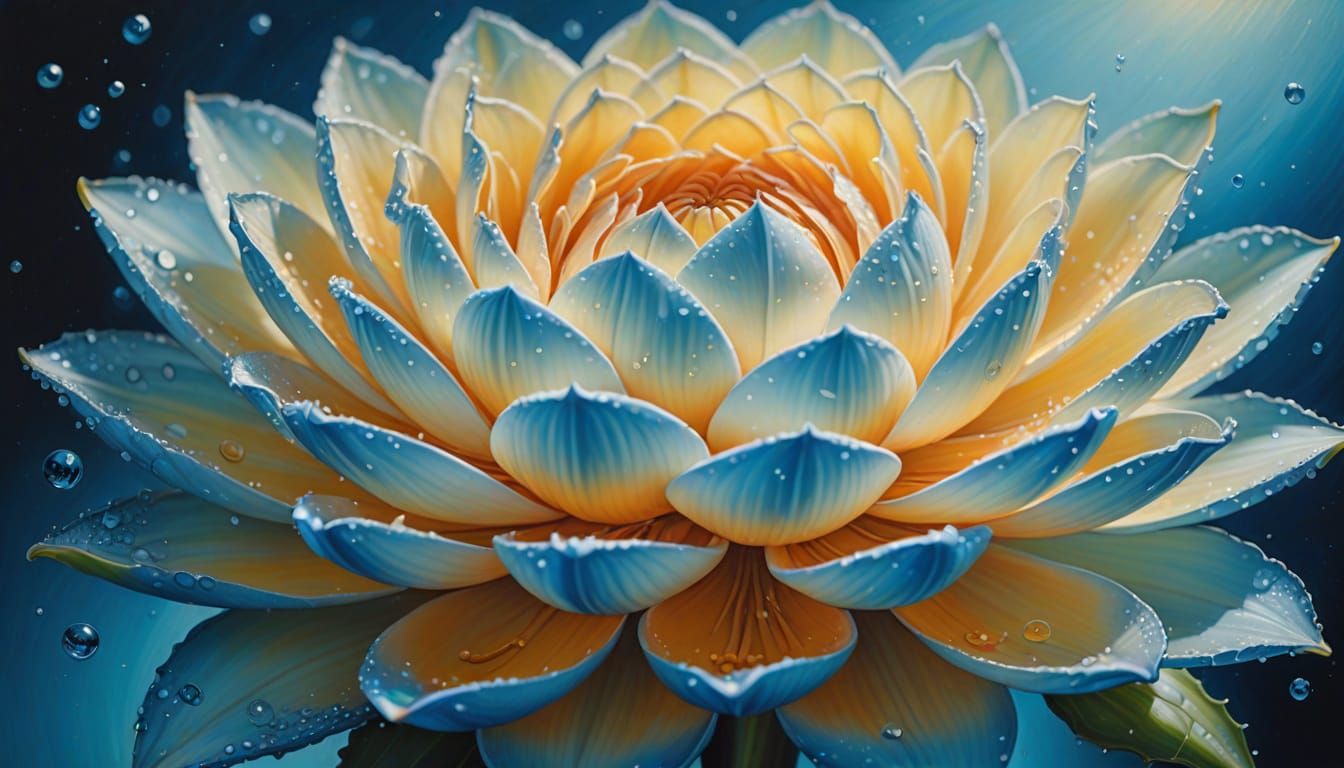 Surreal Bloom in Void, Vibrant Oil Painting