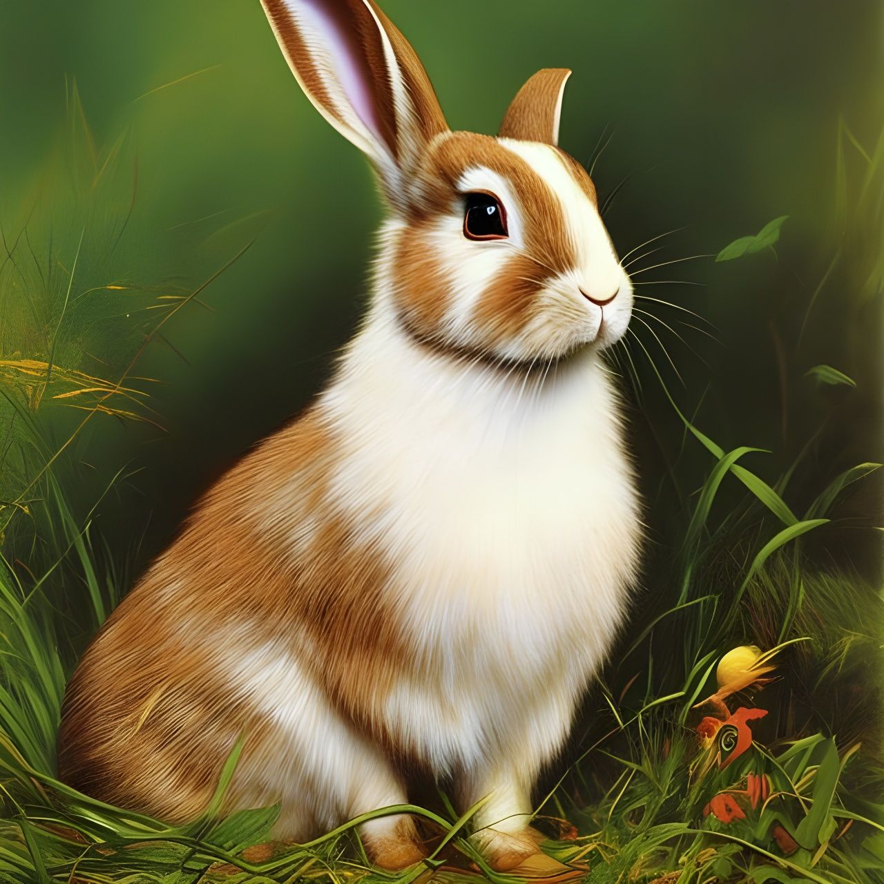 Rabbit, by Arthur Hughes, detailed face